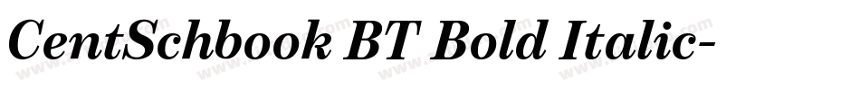 CentSchbook BT Bold Italic字体转换